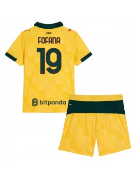 AC Milan Youssouf Fofana #19 Dječji Rezervni Dres kompleti 2025-26 Kratak Rukavima (+ kratke hlače)